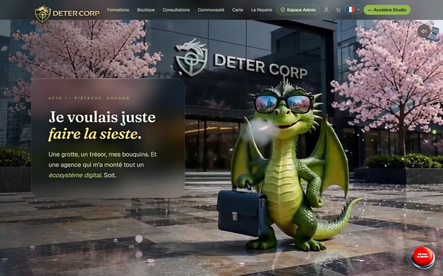 Capture du site DéterCorp